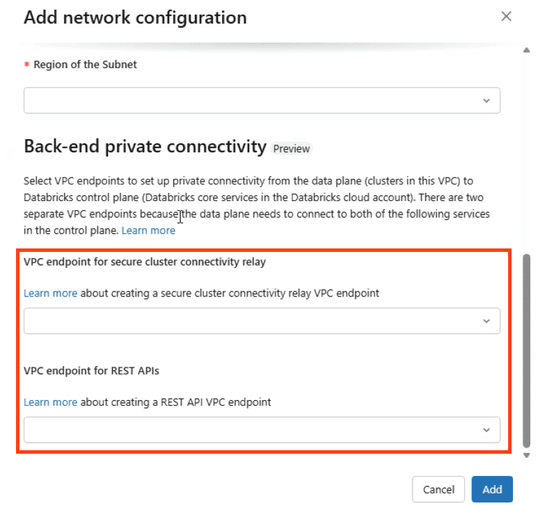 Add Network Config